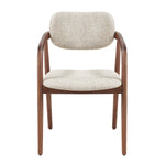Cream Textured Weave / Walnut