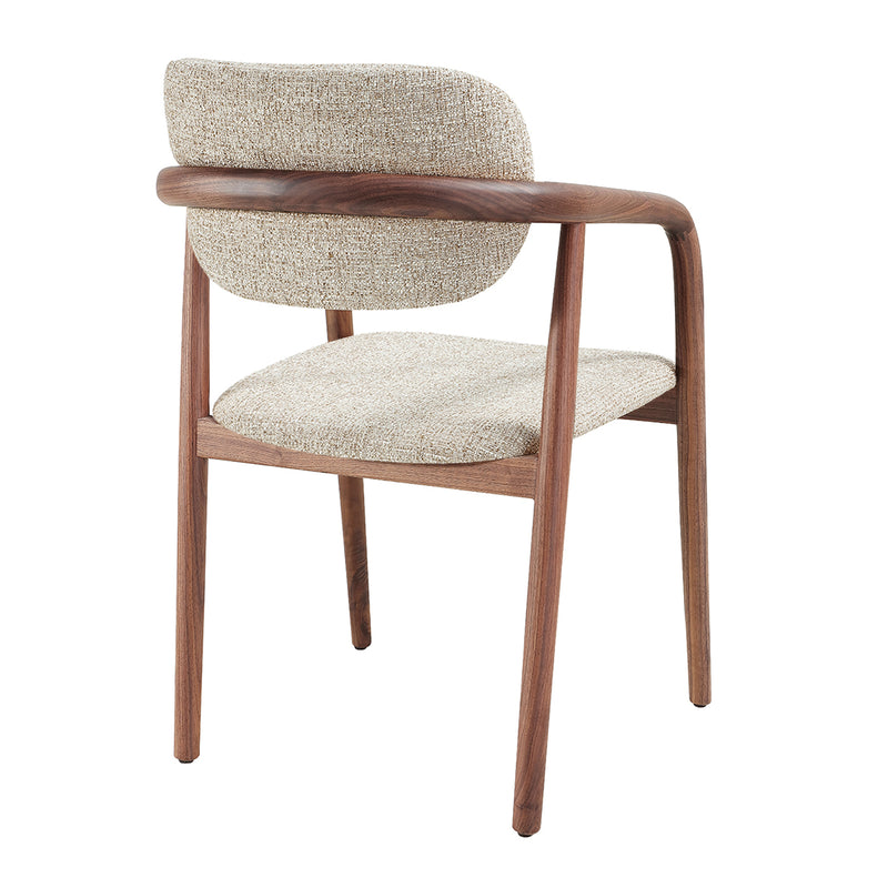 Cream Textured Weave / Walnut