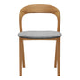 Noris Fabric Dining Side Chair - Grey Weave / Ash