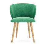 Moss Grass Green Fabric / Oak
