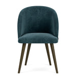 Danny Dust Blue Textured Weave / Dark Walnut