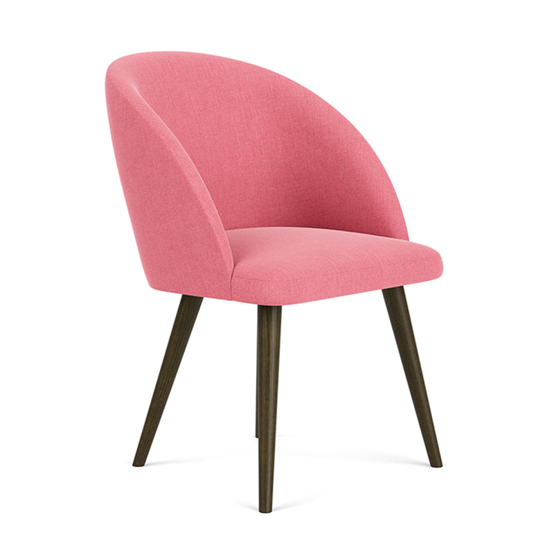 Firenze Bubblegum Fabric / Dark Walnut
