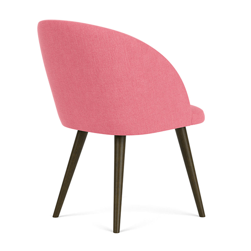 Firenze Bubblegum Fabric / Dark Walnut