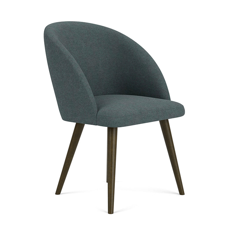 Form Blue Grey Fabric / Dark Walnut