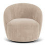 Rosie Swivel Chair - Danny Cream Textured Weave