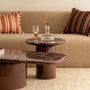 Palermo Marble Side Table - Burgundy / Rosso Marble