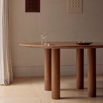Walnut / 150cm Diameter