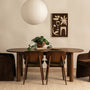 Noir Oval Extendable Dining Table (200cm) - Walnut
