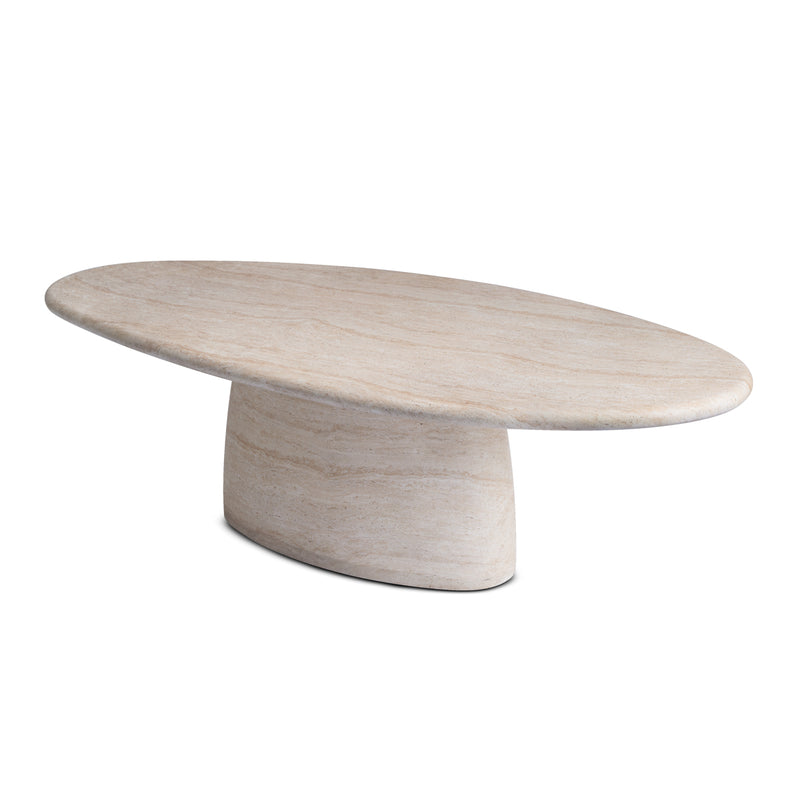 Azzura Dining Table (Travertine Finish, 240cm)