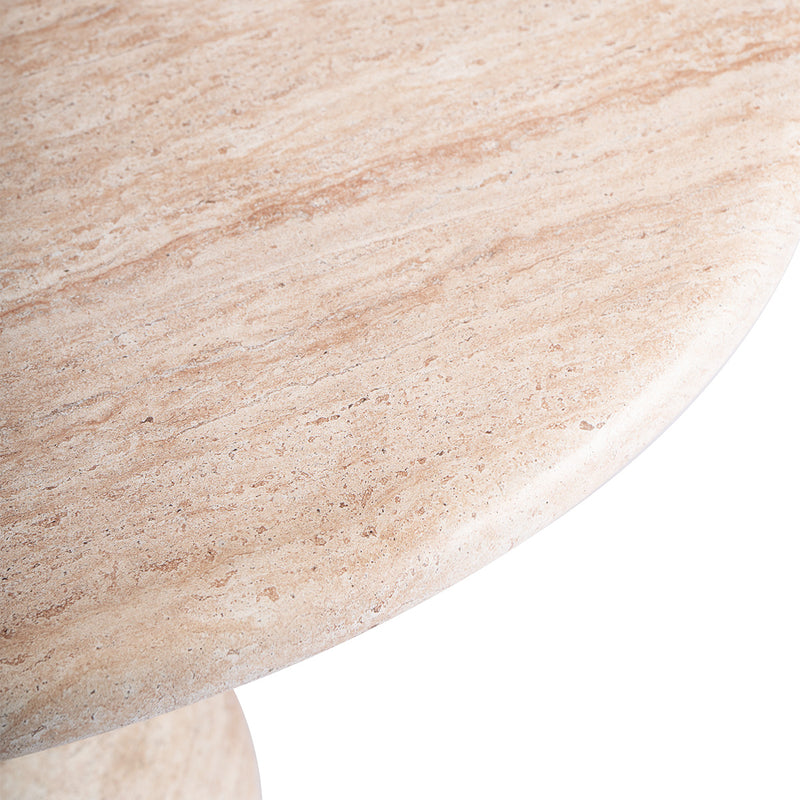 Sorento Dining Table (120cm, Travertine Finish)