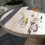 Sorrento Dining Table (120cm, Travertine Finish)