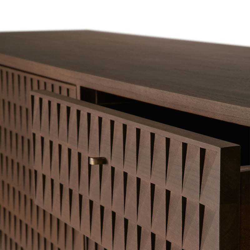 Varnished Teak Brown/2 Door