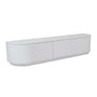 Oberon Crescent Entertainment Unit (210cm) - White Grain Ash / 210cm
