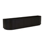Oberon Crescent Entertainment Unit (210cm) - Matt Dark Oak / 210cm