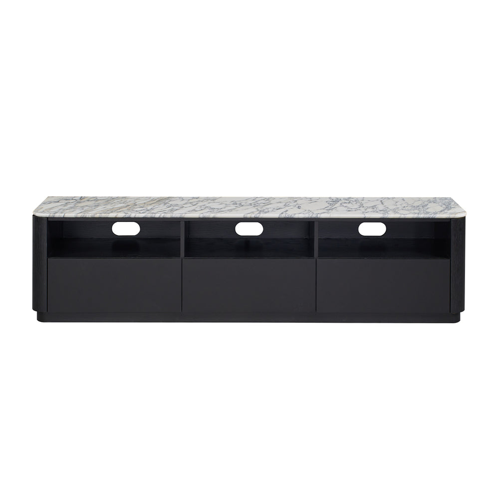 Arabescato Carrara Marble / Black Oak