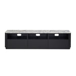 Arabescato Carrara Marble / Black Oak