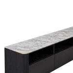 Arabescato Carrara Marble / Black Oak