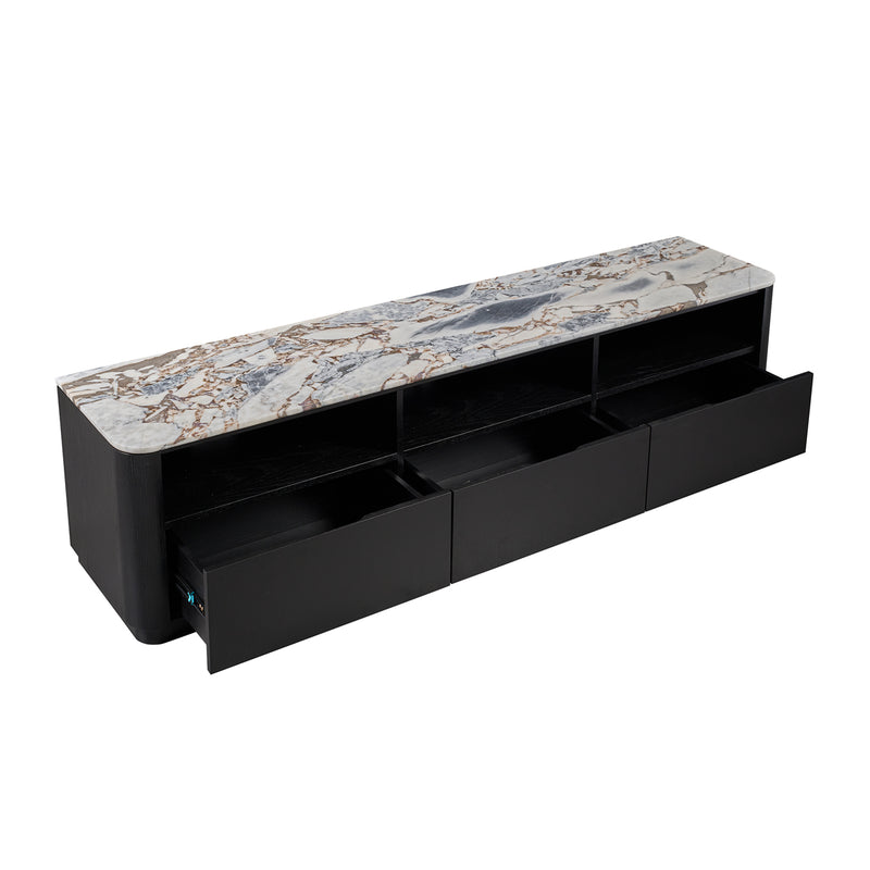 Ocean Storm Marble / Black Oak