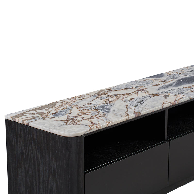 Ocean Storm Marble / Black Oak