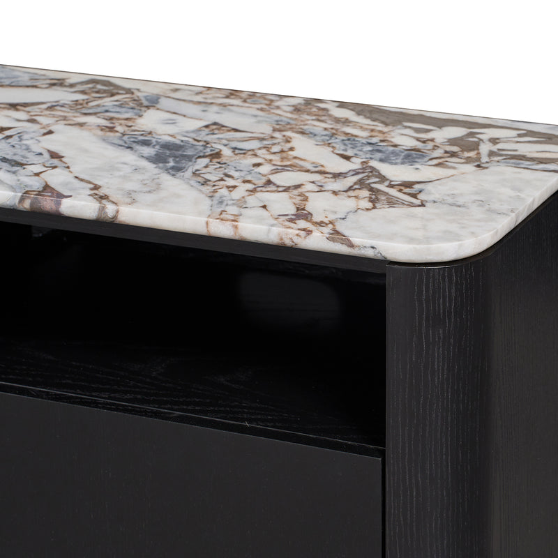 Ocean Storm Marble / Black Oak