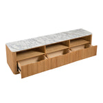 Arabescato Carrara Marble / Oak