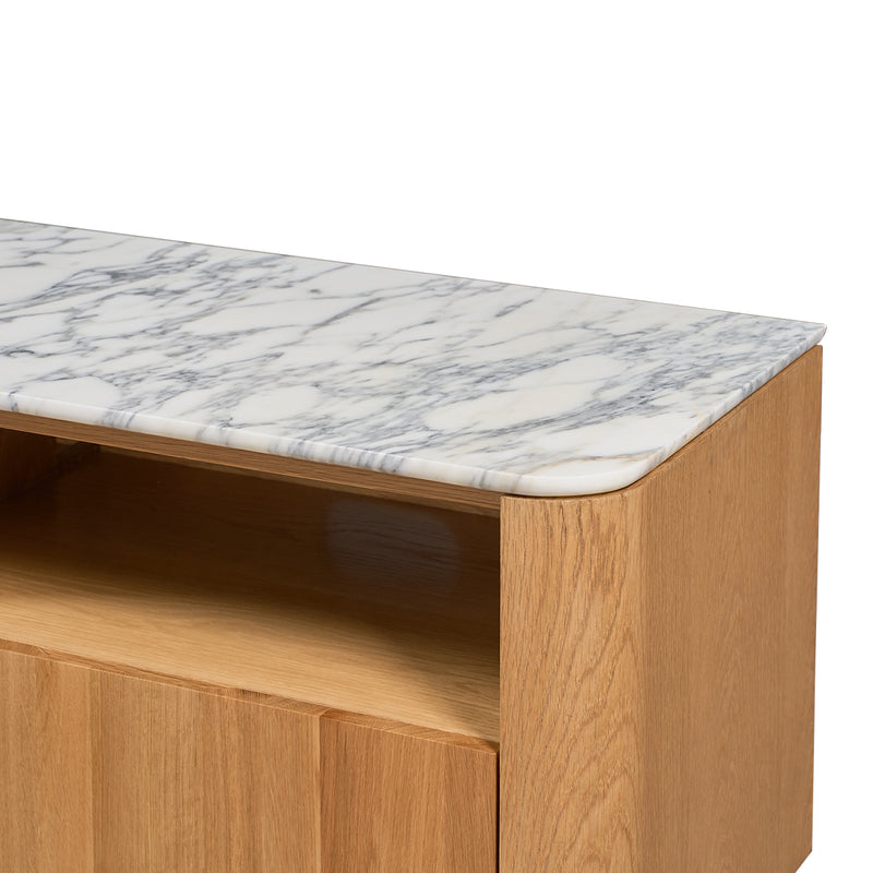 Arabescato Carrara Marble / Oak