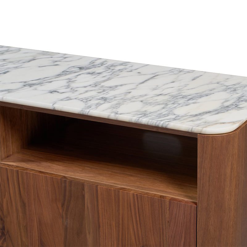 Arabescato Carrara Marble / Walnut