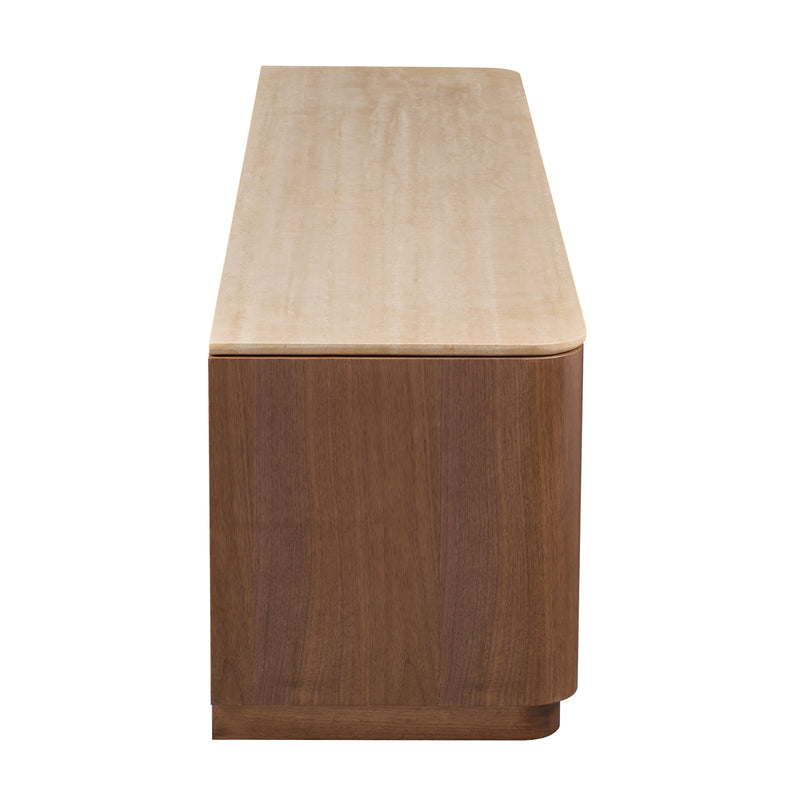 Travertine / Walnut