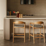 Noris Fabric Bar Stool - Grey Weave / Ash