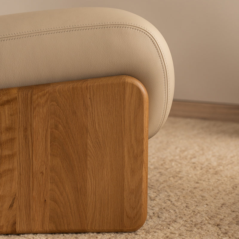 Almond Leather / Oak