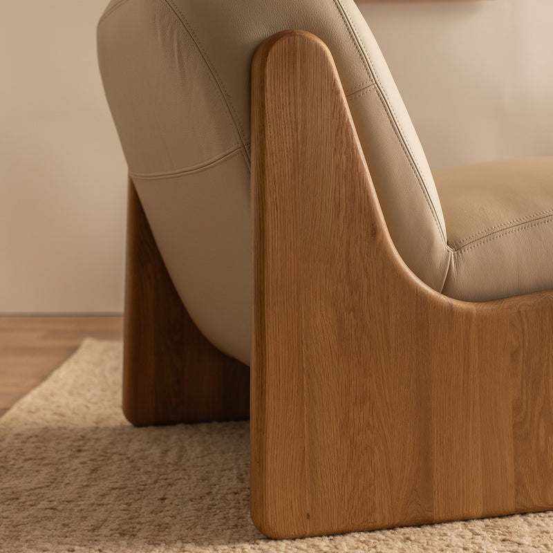 Almond Leather / Oak