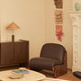 Carmella Lounge Chair - Chocolate Leather / Walnut