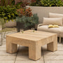 Palermo Square Coffee Table (Natural Stone Finish) - Toscano Travertine Finish