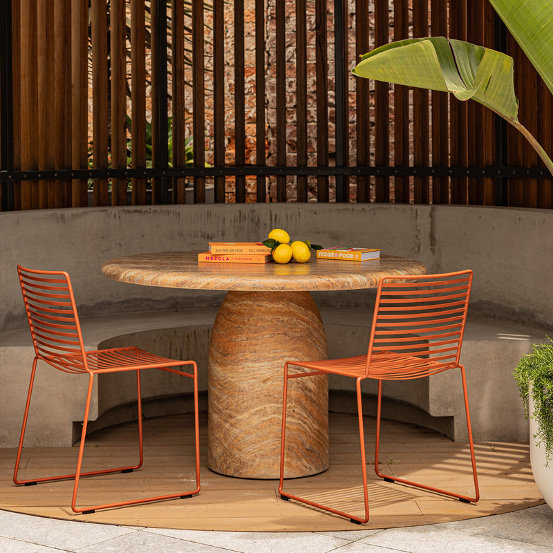 Terracotta Travertine Finish