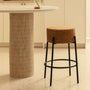 Amara Bar Stool - Caramel Textured Weave / Black