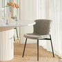Amara Boucle Dining Chair - Mixed Grey / Black