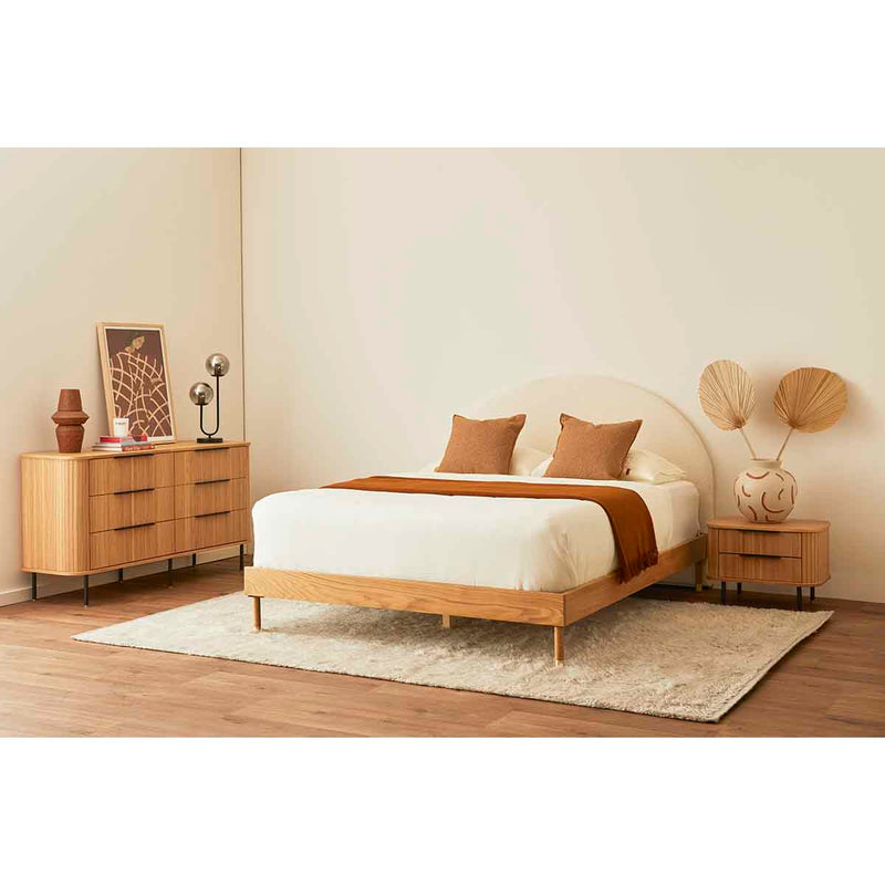 Harlo Boucle Double Bed Head