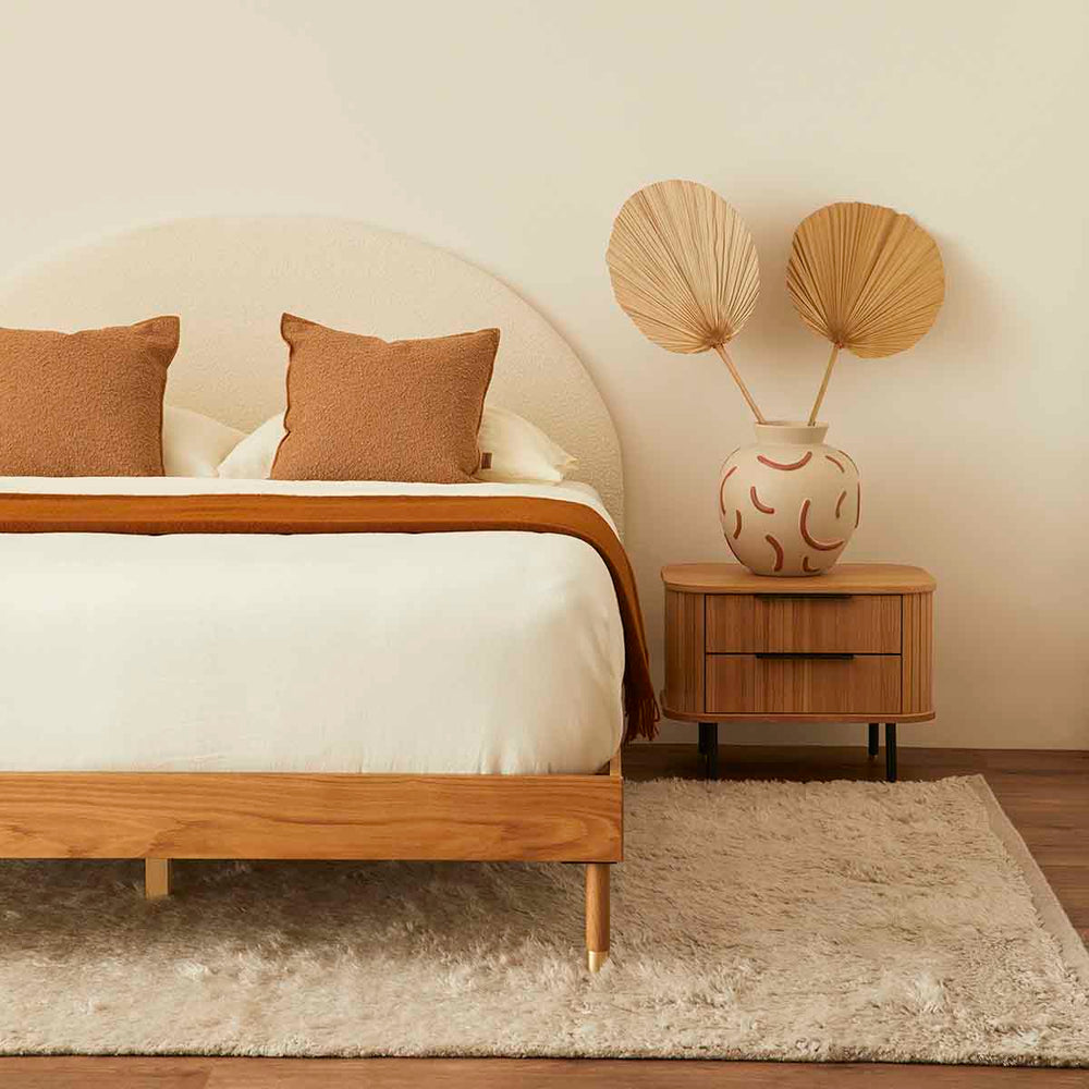 Harlo Boucle Double Bed Head