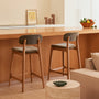 Alaska Fabric Bar Stool - Olive Moss / Oak