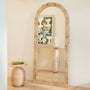 Lucia Arch Floor Mirror - Burlwood
