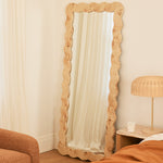 Carmella Burlwood Floor Mirror