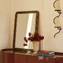 Lobby Wall Mirror - Walnut / Burgundy