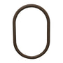Sorrento Oval Wall Mirror - Walnut / 50 x 75cm