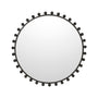 Luna Round Antique Mirror - Black