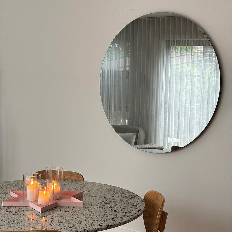 Mira Round Mirror (Storm)