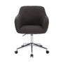 Ava Boucle Office Arm Chair - Charcoal / Chrome