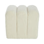 Naomi Fur Ottoman - Cream