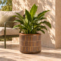 Terra Tiled Planter - Chocolate