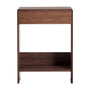 Norlen 1 Drawer & Shelf Sideboard - Walnut / 60cm