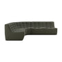 N701 4 Seater Modular Round Corner Sofa - Moss